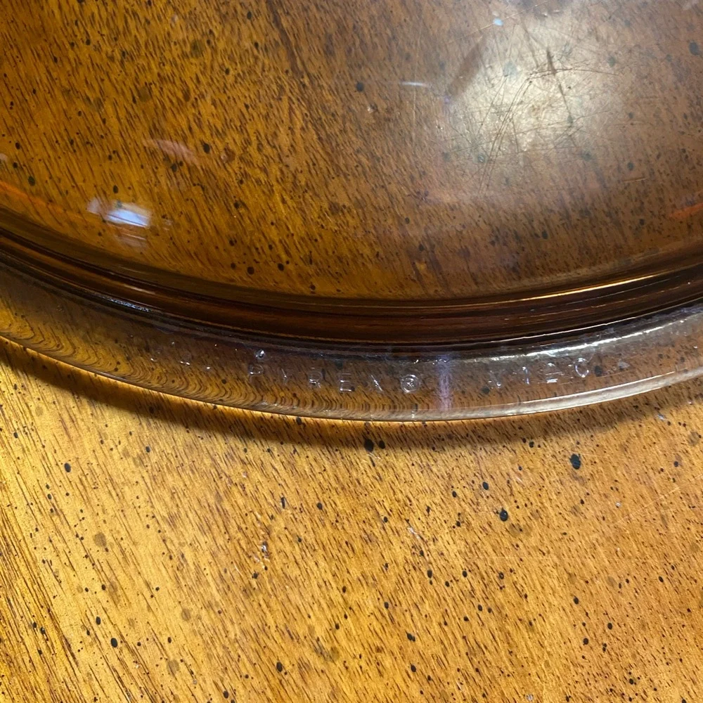 Corning Vision V12C Amber Glass Lid Fit 9 3/8” Openning